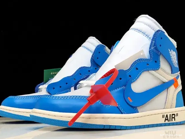 1st Kicks 1 Blue Off-White AQ0818-148 Powder UNC Air Jordan 0506